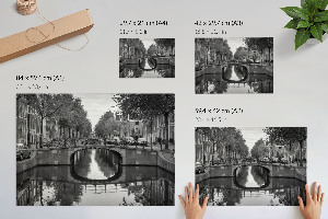 Wall poster depicting a city bridge