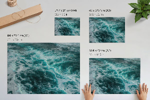 Canvas poster depicting ocean waves