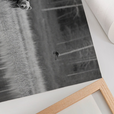 Modern wall art poster with a forest scene