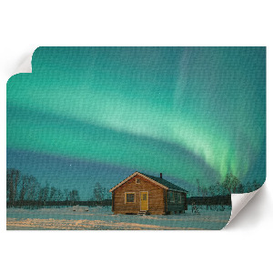 Premium wall art featuring a winter aurora scene