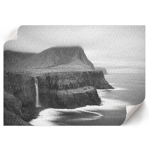 Canvas poster with a waterfall nature scene