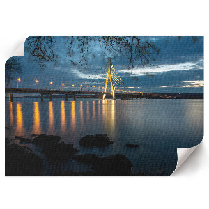 Modern wall art poster Night Bridge