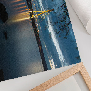 Modern wall art poster Night Bridge