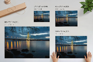 Modern wall art poster Night Bridge