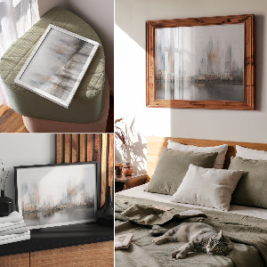 Premium wall art The city is foggy