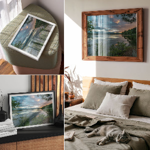 Canvas poster featuring a sunset