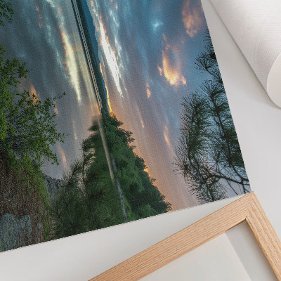 Canvas poster featuring a sunset