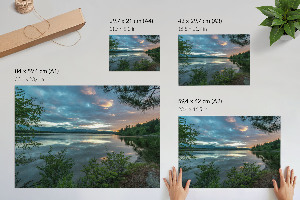 Canvas poster featuring a sunset