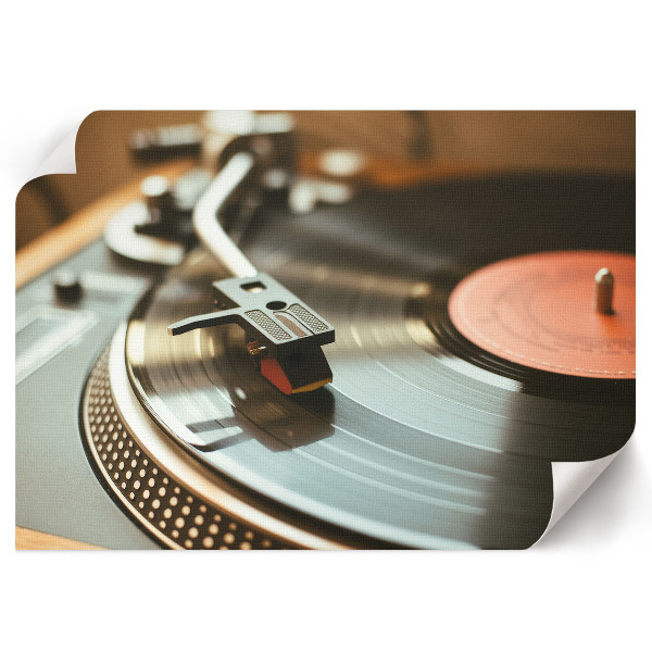 Wall poster featuring a vinyl record design