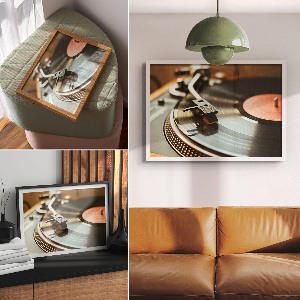 Wall poster featuring a vinyl record design