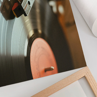 Wall poster featuring a vinyl record design