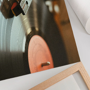 Wall poster featuring a vinyl record design