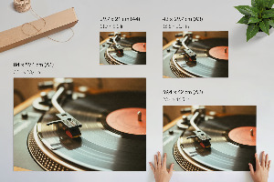 Wall poster featuring a vinyl record design