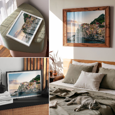 Modern wall art poster featuring an Italian landscape