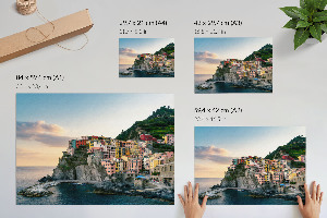 Modern wall art poster featuring an Italian landscape