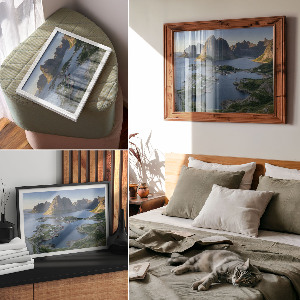 Wall poster with a mountain landscape