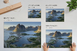 Wall poster with a mountain landscape