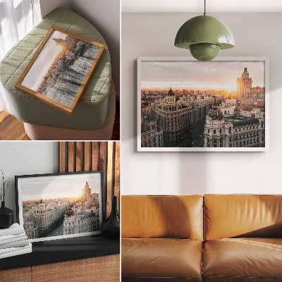 Modern wall art poster featuring a sunset