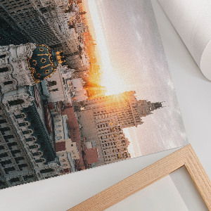 Modern wall art poster featuring a sunset