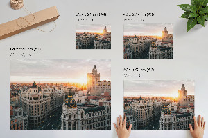 Modern wall art poster featuring a sunset