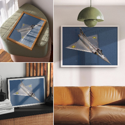 Canvas poster featuring a military plane