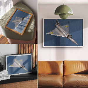 Canvas poster featuring a military plane