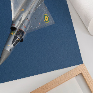 Canvas poster featuring a military plane