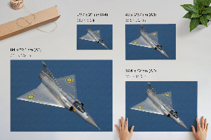 Canvas poster featuring a military plane