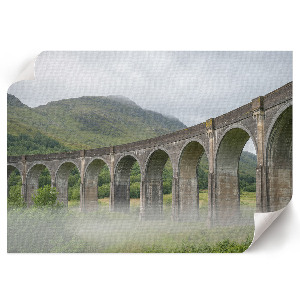 Wall poster A bridge among the greenery