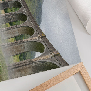 Wall poster A bridge among the greenery