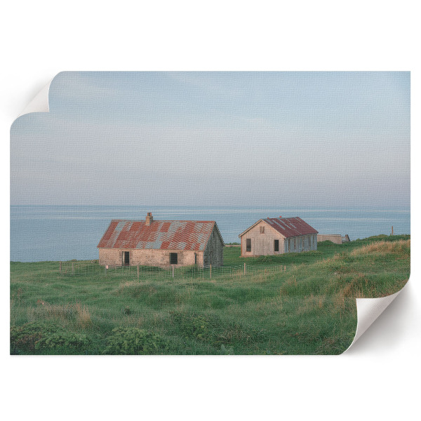 Modern wall art poster depicting seaside tranquility