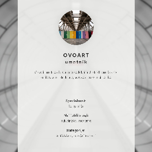 Canvas poster with a minimalist corridor design