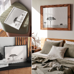 Wall poster featuring the African savannah