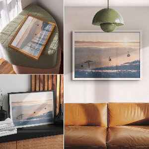 Canvas poster Mountain morning