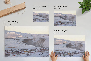 Winter panorama wall poster
