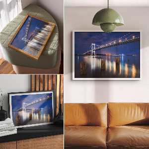 Premium wall art Night Bridge