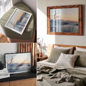 Canvas poster Mountain West