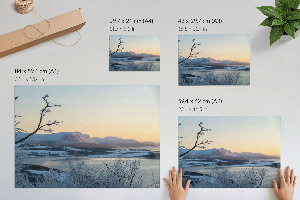 Canvas poster Mountain West