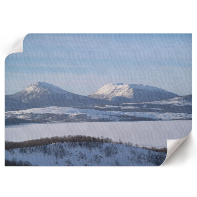 Wall poster depicting winter mountains