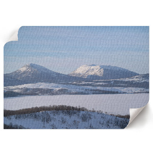 Wall poster depicting winter mountains