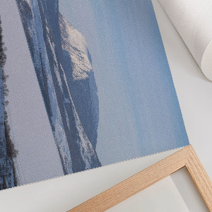 Wall poster depicting winter mountains