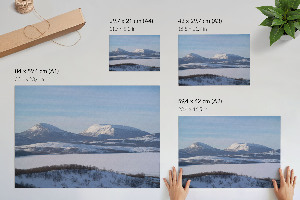 Wall poster depicting winter mountains