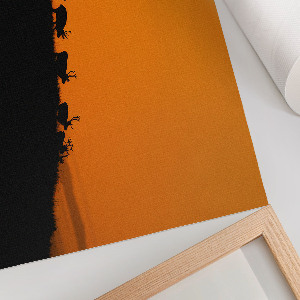 Modern wall art poster featuring a deer on a hill
