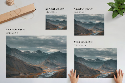 Premium wall art depicting a mountain landscape