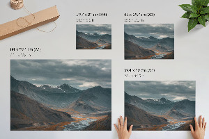 Premium wall art depicting a mountain landscape