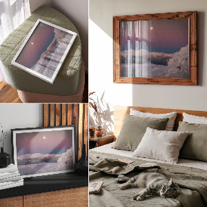 Canvas poster depicting a winter landscape