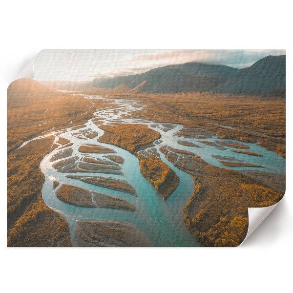 Modern wall art poster featuring a sunset