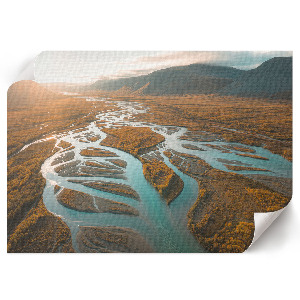Modern wall art poster featuring a sunset
