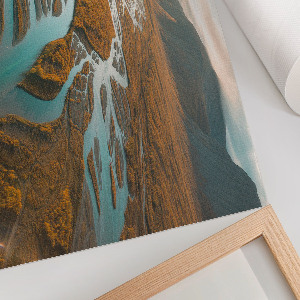 Modern wall art poster featuring a sunset