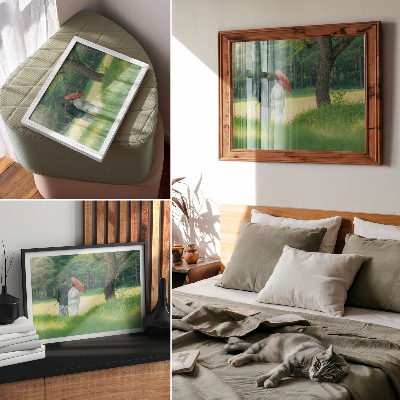 Premium wall art depicting a Japanese couple